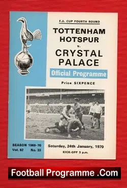 Tottenham Hotspur v Crystal Palace 1970
