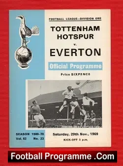 Tottenham Hotspur v Everton 1969