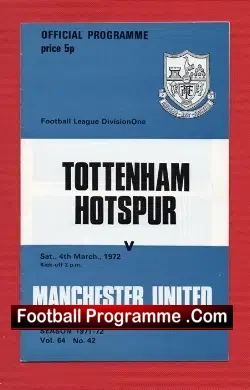 Tottenham Hotspur v Manchester United 1972 – First Martin Buchan