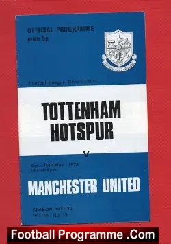 Tottenham Hotspur v Manchester United 1973