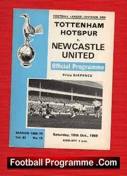 Tottenham Hotspur v Newcastle United 1969