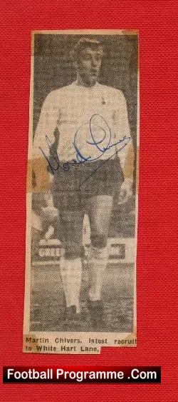 Tottenham Spurs Martin Chivers Autograph Picture