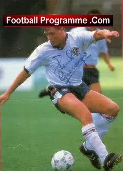 Tottenham Spurs Paul Gascoigne Signed Picture Gazza