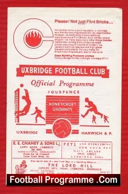 Uxbridge v Harwich Parkeston 1966 – Athenian League