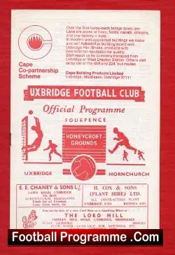 Uxbridge v Hornchurch 1967