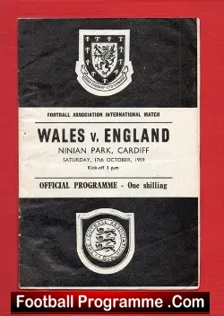 Wales v England 1959 –  Brian Clough Debut