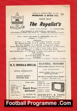 Windsor Eton v Bishops Stortford 1965