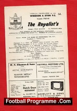 Windsor Eton v Cheshunt 1966