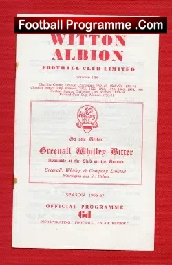 Witton Albion v Altrincham 1967