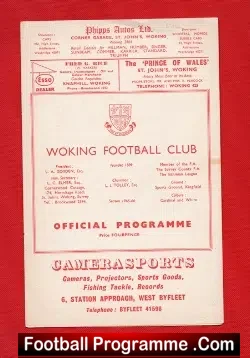 Woking v Carshalton Athletic 1966