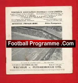Wrexham v Peterborough United 1963 - football programme
