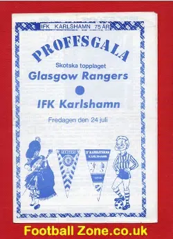 IFK Karlshamn v Glasgow Rangers 1981 - Sweden