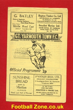 Great Yarmouth v Lowestoft 1971 – Eastern Counties Match