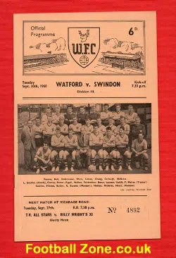 Watford v Swindon Town 1960