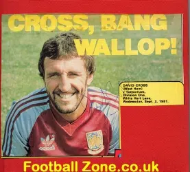 West Ham United David Cross Autograph 1981