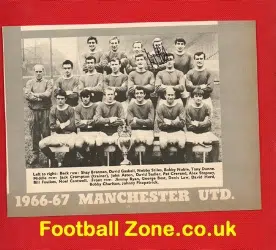 Manchester United Bobby Noble Autograph 1966 – Man Utd