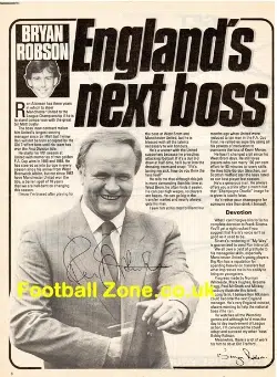 Manchester United Ron Atkinson Autograph Manager 1980's