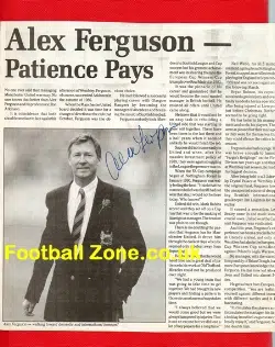 Manchester United Alex Ferguson Autograph = Football Manager