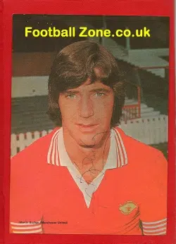Manchester United Martin Buchan Signed Magazine Picture