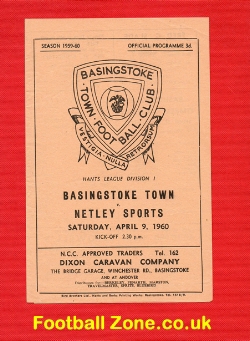Basingstoke Town v Netley Sport 1960 – Hants League