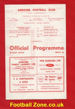 Andover v Netley Sports 1963 – Print Error + Sheet