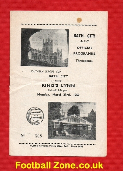 Bath City v Kings Lynn 1959 – Southern League Cup
