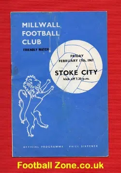 Millwall v Stoke City 1967 - Friendly Match