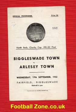 Biggleswade Town v Arlesey Town 1952 – Charity Cup Final