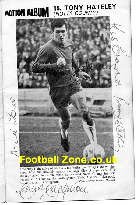 Leicester City v Notts County 1971 – Multi Signed Autographed
