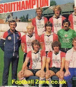 Southampton Multi Autographed Team Picture 1980's + Ball