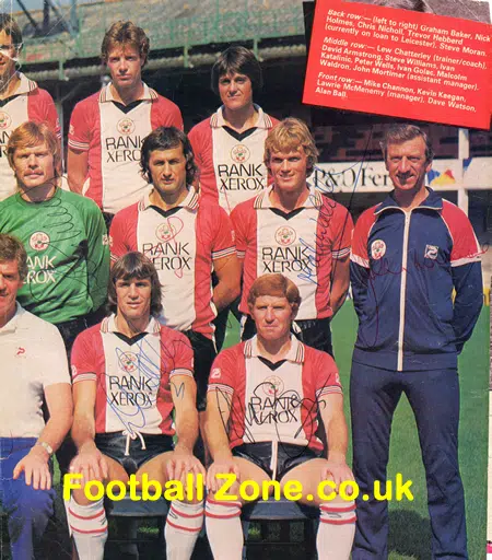 Southampton Multi Autographed Team Picture 1980’s + Ball