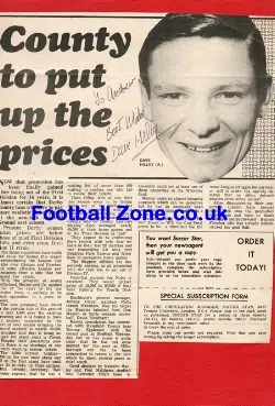 Newcastle United Dave Hilley Autograph Picture