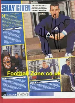 Newcastle United Shay Given Autograph Picture