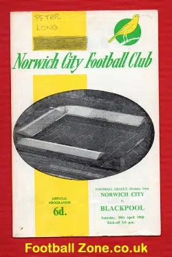 Norwich City v Blackpool 1968