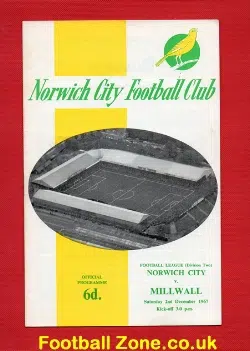Norwich City v Millwall 1967