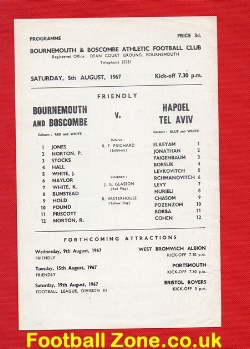 Bournemouth v Hapoel Tel Aviv 1967 – v Jewish Team