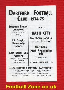 Dartford v Bath City 1974