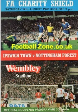 Ipswich Town v Nottingham Forest 1978 - FA Charity Shield