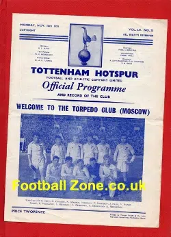 Tottenham Hotspur v Torpedo Moscow 1959