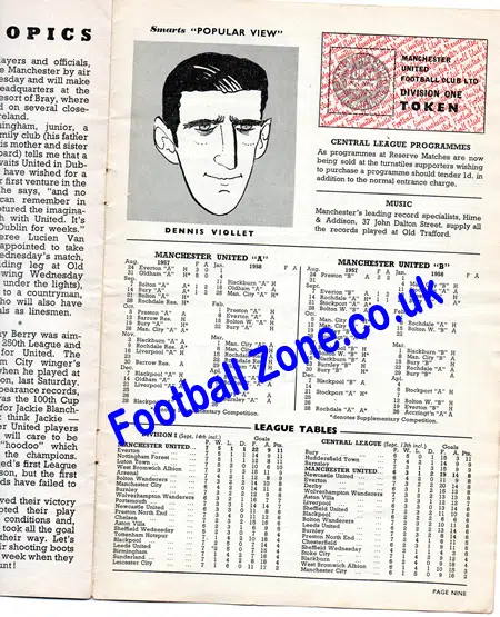Manchester United v Arsenal 1957 – Plus Tok