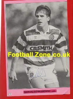 Glasgow Celtic Dariusz Dziekanowski Autograph Picture