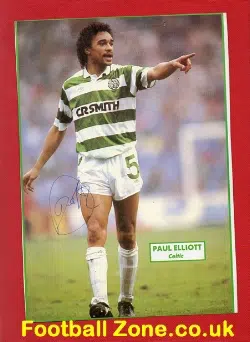 Glasgow Celtic Paul Elliott Autograph Picture SIGNED