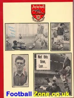 Arsenal Standen + Goring + Herd + Julians Autographs 1950s