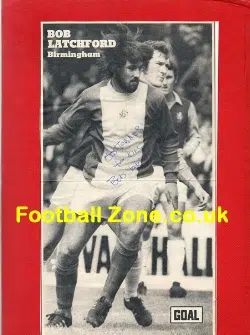 Birmingham City Bob Latchford Signed Picture
