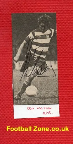 QPR Queens Park Rangers Don Masson Autograph Picture