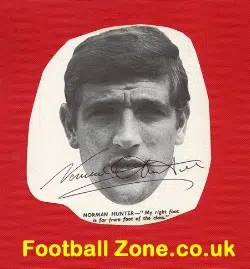 Leeds United Norman Hunter Signed early 1960's