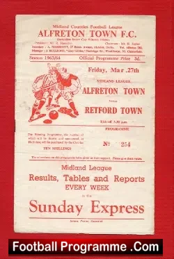 Alfreton Town v Retford Town 1964