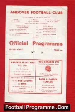 Andover v Minehead 1967 – Western League