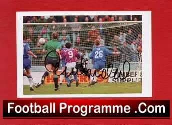 Aston Villa Dean Saunders Autograph Picture postcard