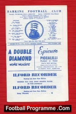 Barking v Wycombe Wanderers 1961
